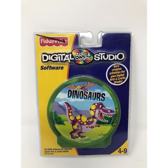 Dinosaurs Fisher Price Digital Arts & Crafts Studio Software Ages 4-9 NEW NIP - Picture 1 of 6
